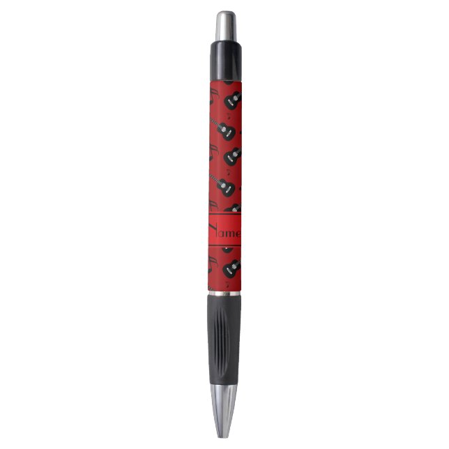 Stylo Notes noires rouges nommées faites sur commande de (Devant (Vertical))