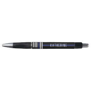 Stylo Officier De Police De Ligne Bleue Mince Départemen