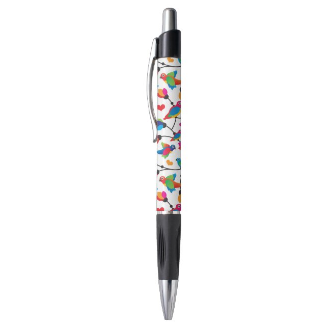 Stylo oiseau coloré mignon de perroquet (Haut (Vertical))