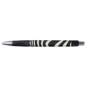 Stylo Ondes de style rétro noir et blanc
