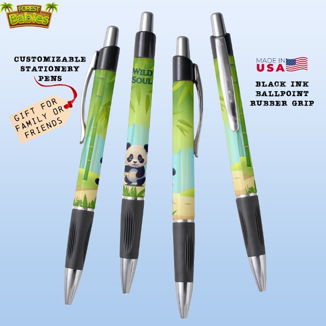 Stylo Ours de panda, animal de la forêt de bambou, 🐼 sa (Panda Bear, Bamboo Forest Wildlife Animal, Wild Soul, Pen 🐼🎁)