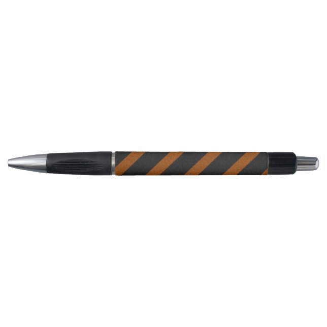 Stylo Paillettes rayures orange et noir (Devant)