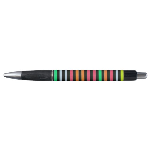 Stylo Painted Rainbow Stripes Black (Devant)