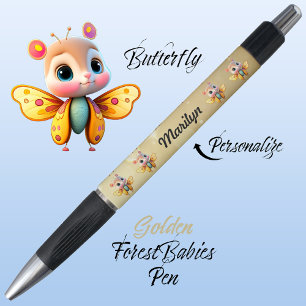 Stylo Papillon, Mignonne caractère de fille Whimsical, �