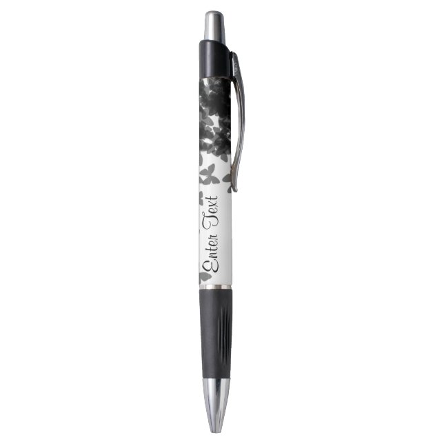 Stylo "Papillons noirs et blancs " (Bas (Vertical))