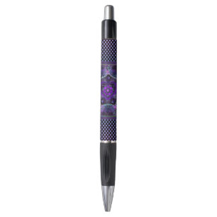 Stylo Parapluie violet & coeurs .7