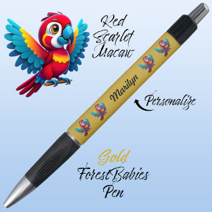 Stylo Parrot de Macaw, Oiseau tropical Safari Animal 🦜