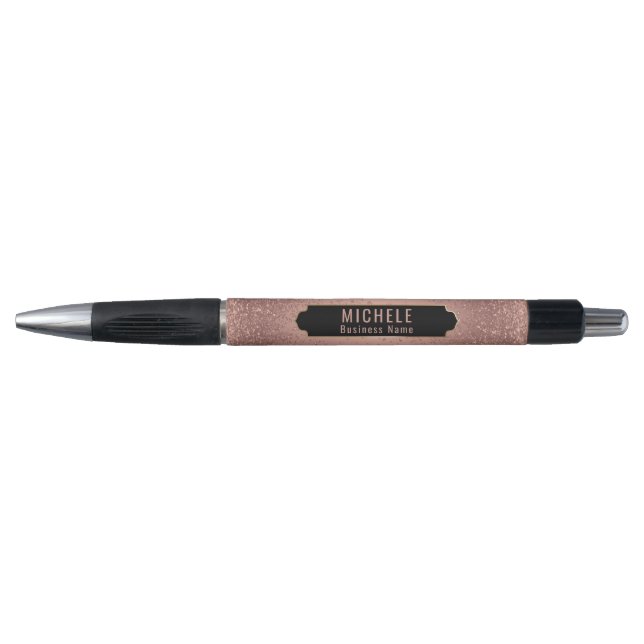 Stylo Parties scintillant Gold Faux Rose personnalisé (Devant)