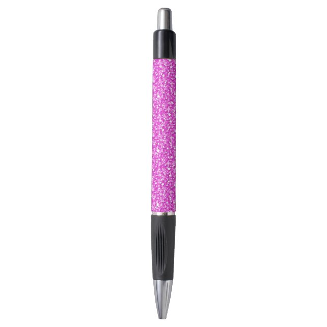 Stylo Parties scintillant rose Faux et sans éperon 2 (Devant (Vertical))