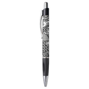 Stylo Patchwork motif noir et blanc 03