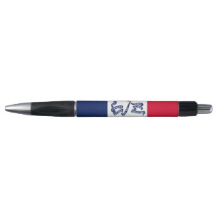 Stylo patriotique avec drapeau de l'Etat de l'Iowa