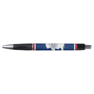 Stylo patriotique avec drapeau de l'État du Wyomin