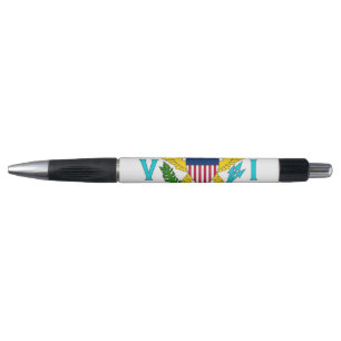 Stylo patriotique avec drapeau des Îles Vierges, É