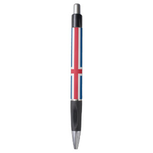 Stylo patriotique avec drapeau d'Islande