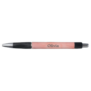 Stylo Peach Rose or Floral Aquarelle Nom