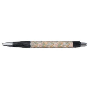 Stylo Pêcher Orange rose gris floral