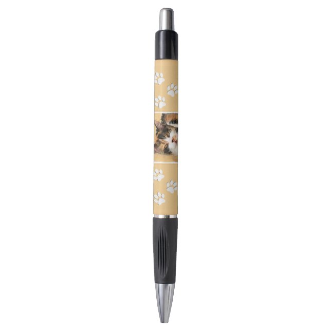 Stylo Peinture de chat Calico - Cute Original Cat Art (Devant (Vertical))