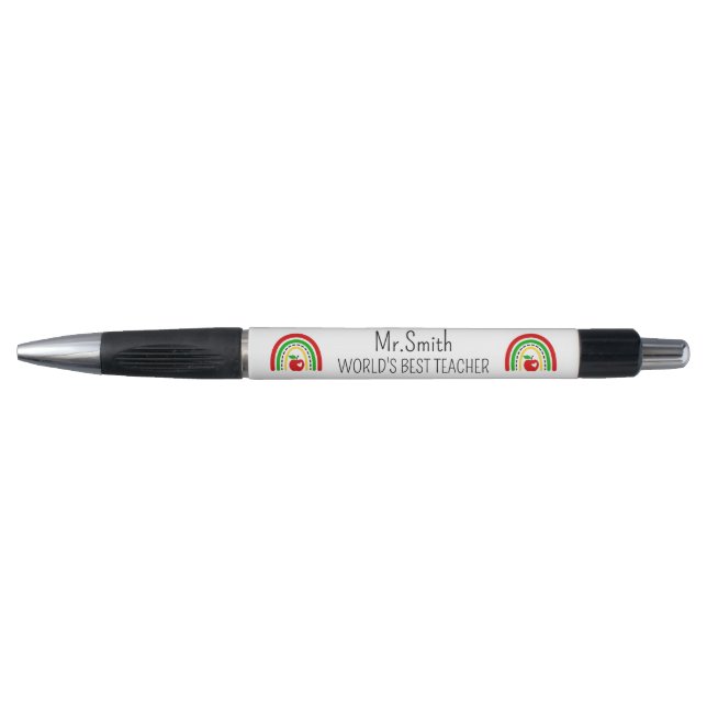 Stylo Personalised World's Best Teacher Pen (Devant)