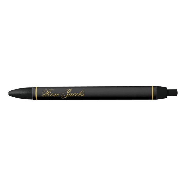 Stylo Personnalisé Nom Couleur Noir Écriture (Devant)
