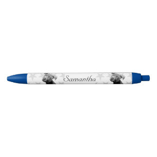 Stylo personnalisé par bleu de chien de Pitbull