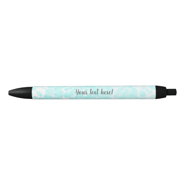 Stylo personnalisé par bulles bleues (Devant)
