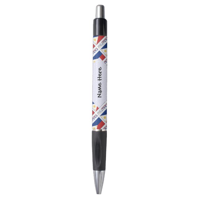 Stylo Philippines et drapeau philippin Carrelé personnal (Devant (Vertical))
