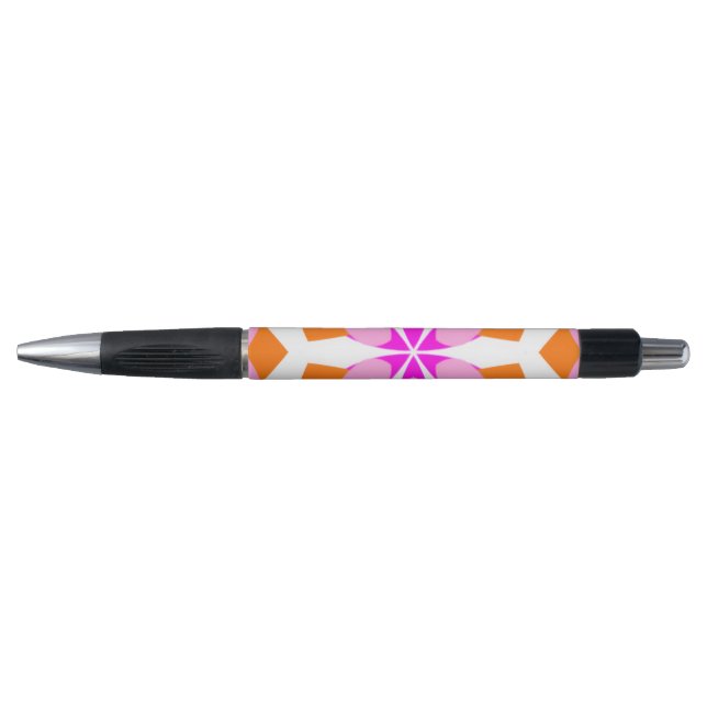 Stylo  Pink Purple and Orange Floral Geometric  (Devant)