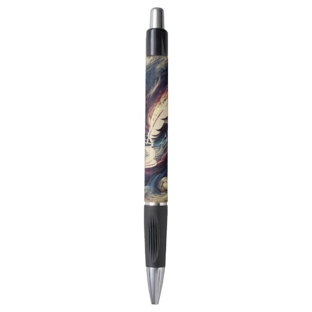 Stylo Plume Moderne Art Abstrait (Devant (Vertical))