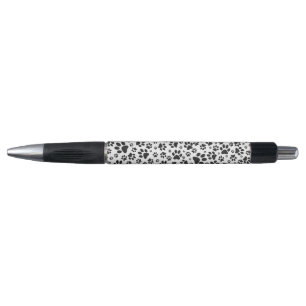 Stylo Poches de chien noir et blanc Poka Dot