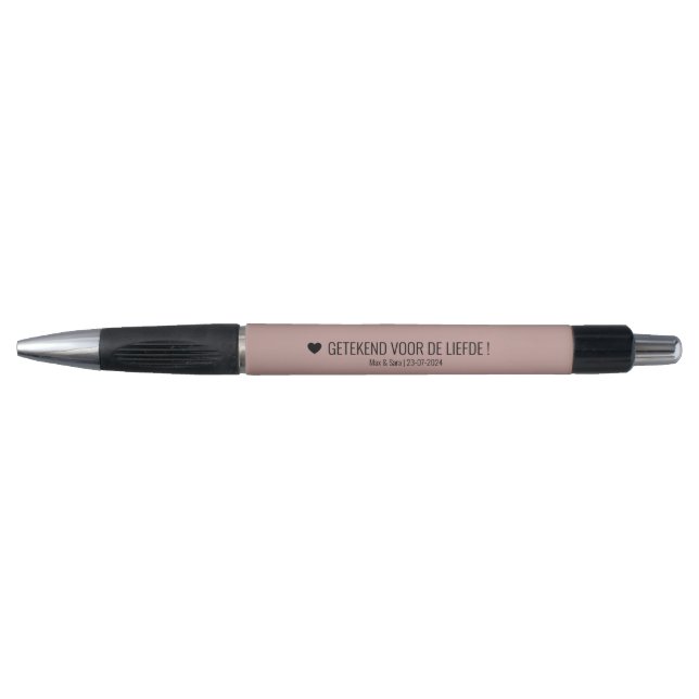Stylo Poignée en deuil témoins Rose Tan (Devant)