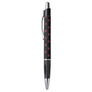 Stylo Points de croix mûre sur fond noir