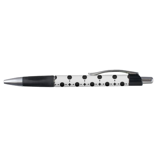 Stylo Points noirs, Motif à pois, Points, Pointillé (Haut)