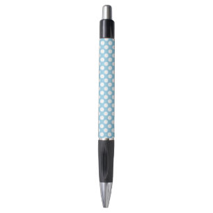 Stylo Pois Bleus, Motif Pointe Polka, Points, Pointe