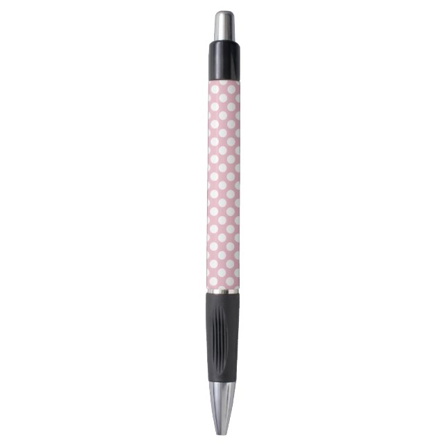 Stylo Pois roses, Motif Pointe Polka, Points, Pointe (Devant (Vertical))