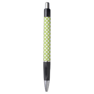 Stylo Pois verts, Motif à points Polka, points, pointill