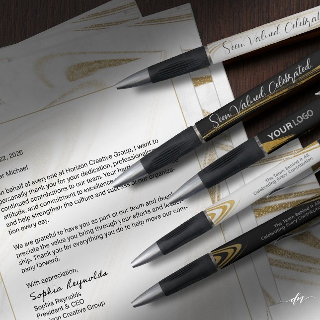 Stylo pour événement de reconnaissance | Accent or (Celebrate every contribution with meaningful recognition and appreciation.)