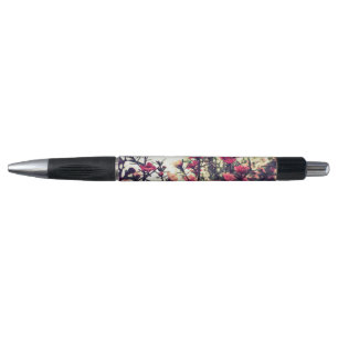 Stylo Prairie de fleurs roses jolies