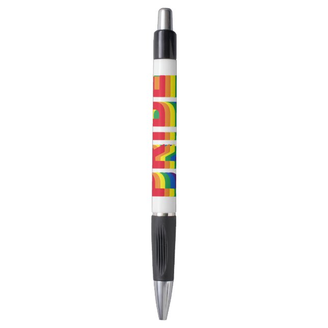 Stylo Pride lgbt lgbtq queer gay rainbow couleurs rétro (Devant (Vertical))