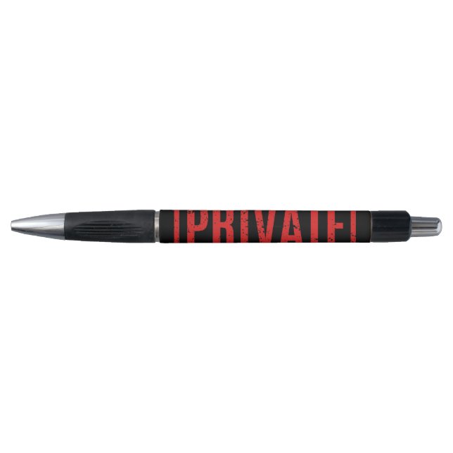 Stylo privé noir (Devant)