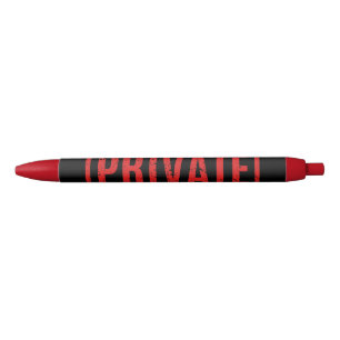 Stylo privé noir Stampé noir