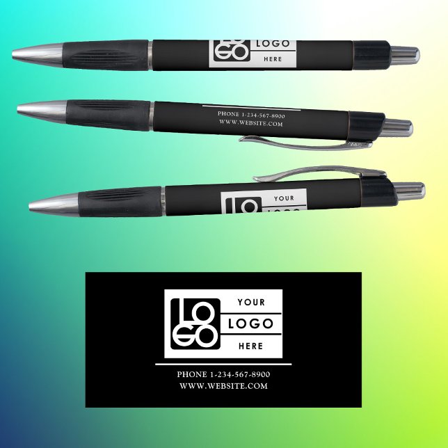 Stylo Professional Business Logo Custom Text Black White (Professional Business Logo Custom Text Black White Pen)