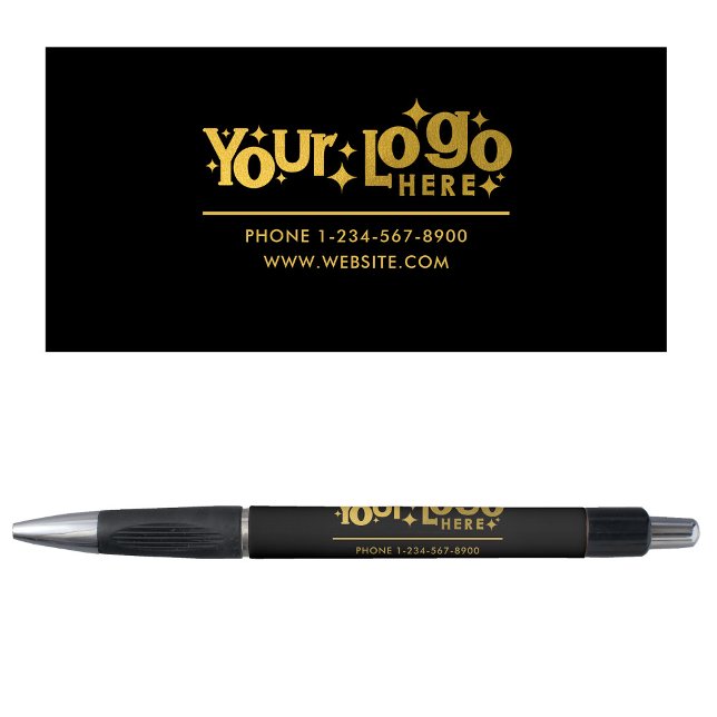 Stylo Professional Gold Business Logo Coordonnées (Professional Gold Business Logo Contact Details Pen)