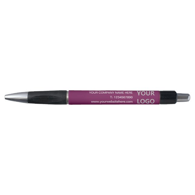 Stylo promotionnel avec texte de logo d'entreprise (Devant)