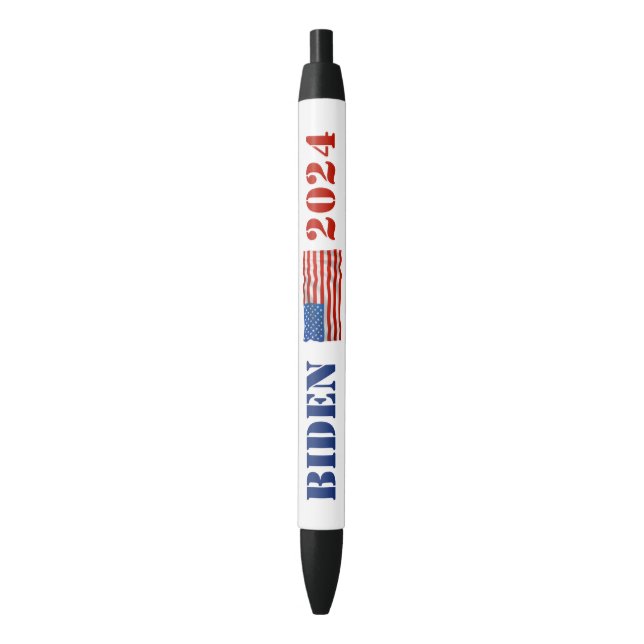 Stylo promotionnel de campagne 2024 Rouge et Bleu (devant Vertical)
