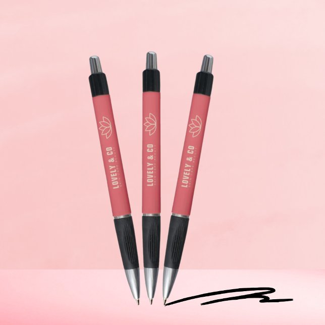 Stylo promotionnel de salon de beauté Rose & Ivory (Créateur téléchargé)