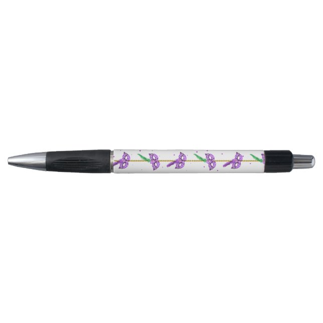 STYLO PURPLE VERT JAUNE MARDI GRAS MOTIF (Devant)