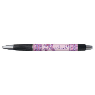 Stylo Rachael nom signifiant R girls rose violet