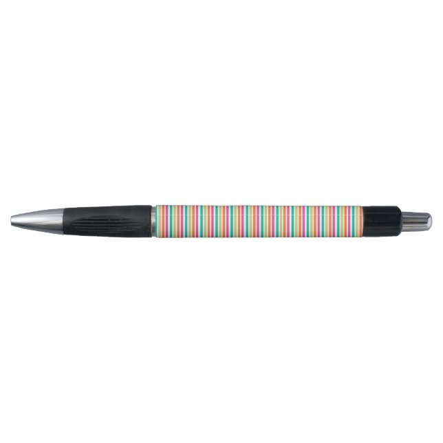 Stylo Rainbow stripes rétro plaisir motif (Devant)