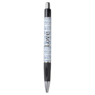 Stylo Rayures bleues rustiques siciliennes italiennes