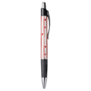 Stylo Red Stripes & Coeurs
